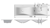 Раковина Velvex Pulsus 140 rkPUL.140-81 Белая