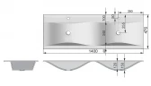 Раковина Velvex Pulsus 140 rkPUL.140-81 Белая