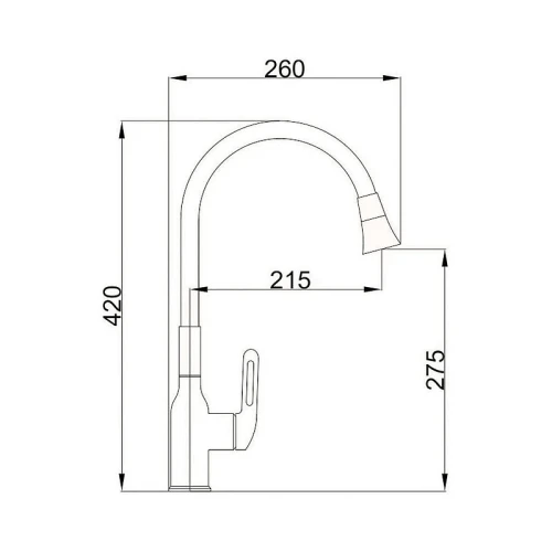 Смеситель для кухни Haiba HB42830 цвет Хром
