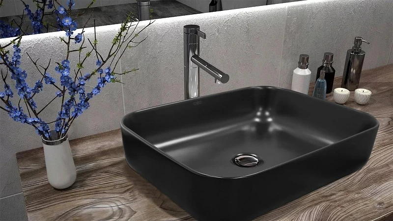 Раковина накладная Creo Ceramique Puima 50 PU4200MBK цвет Черный матовый
