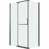 Душевой уголок Grossman Pragma 100х90 120.K33.03.1090.21.02 профиль Черный матовый стекло шиншилла