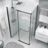 Душевой уголок Grossman Pragma 100х90 120.K33.03.1090.21.02 профиль Черный матовый стекло шиншилла