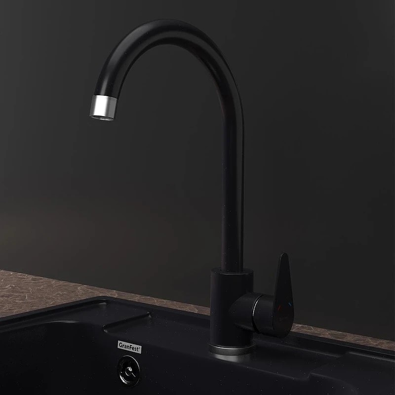 Смеситель для кухни GranFest GF-Z-5412 цвет Черный