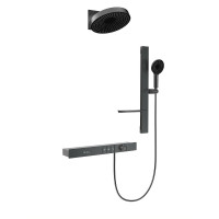 Душевая система Black&White Gravity GH-9025N-GM 9025NGM с термостатом цвет Оружейная сталь