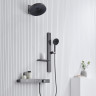 Душевая система Black&White Gravity GH-9025N-GM 9025NGM с термостатом цвет Оружейная сталь