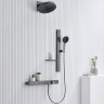 Душевая система Black&White Gravity GH-9025N-GM 9025NGM с термостатом цвет Оружейная сталь