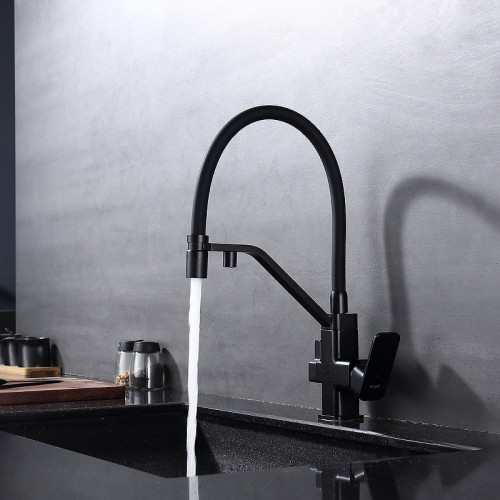 Смеситель для кухни Raglo R85.62.06 Черный матовый латунь