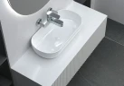 Столешница под раковину SanVit Ханекс S-008 120 hanex120 Белая искусственный камень (литьевой мрамор)