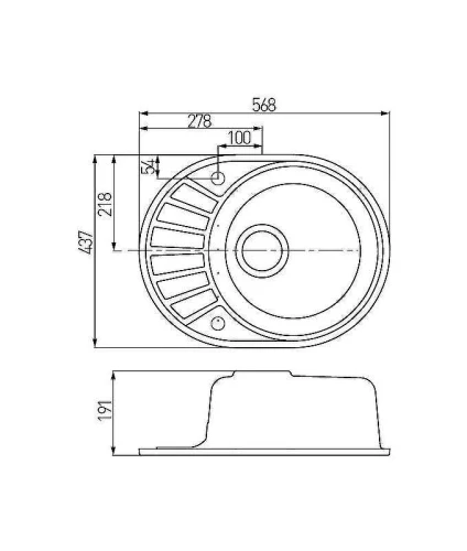 Кухонная мойка Aquaton Чезана 57 1A711232CS260 Латте