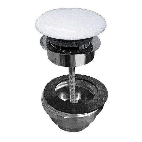 Донный клапан Scarabeo 10010/CCRWHITE Click Clack цвет Хром Белый
