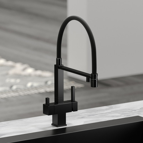 Смеситель для кухни Sancos Moro SC4006MB Черный матовый латунь