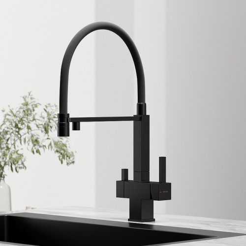 Смеситель для кухни Sancos Moro SC4006MB Черный матовый латунь