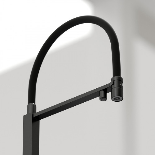 Смеситель для кухни Sancos Moro SC4006MB Черный матовый латунь