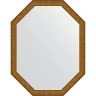 Зеркало Evoform Octagon 70x90 BY 7024 в багетной раме - Виньетка состаренное золото 56 мм стекло