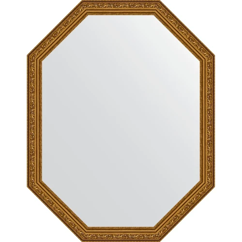 Зеркало Evoform Octagon 70x90 BY 7024 в багетной раме - Виньетка состаренное золото 56 мм стекло