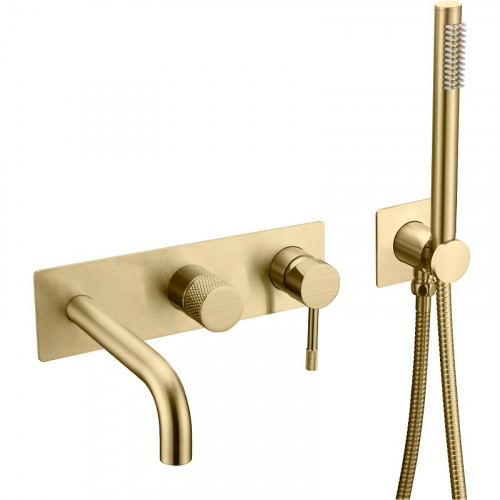 Смеситель для ванны Boheme Uno 464-3-MG Золото матовое латунь встраиваемый