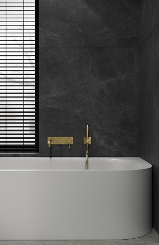 Смеситель для ванны Boheme Uno 464-3-MG Золото матовое латунь встраиваемый