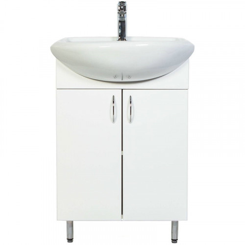 Тумба с раковиной Orange Лайт 50 LA-50TUW+RA Белая МДФ / ЛДСП