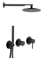 Душевая система Remer X Style X96S02OCFP цвет Черный брашированный хром