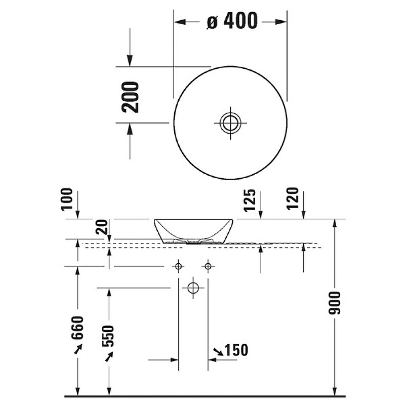 Раковина-чаша Duravit D-Neo 40 2371400070 Белая