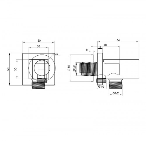 Шланговое подключение Wonzon &amp; Woghand WW-HZ2319-MB цвет Черный матовый