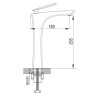 Смеситель для раковины Rose R27F R2711F Белый Хром латунь