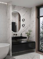 Раковина Boheme Armadi Art Flat 80 859-080-NM Черный мрамор искусственный камень (литьевой мрамор) подвесная