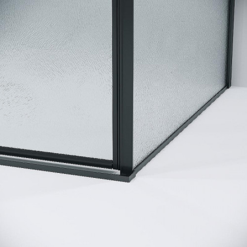 Душевой уголок Grossman Galaxy 140х80 120.K33.01.1480.21.02 профиль Черный матовый стекло шиншилла