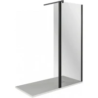 Душевая перегородка Good Door Walk In SP2-80-C-B 80x28 профиль Черный стекло прозрачное