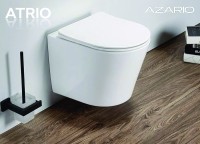 Унитаз Azario Atrio AZ-2330 подвесной Белый с сиденьем Микролифт фаянс подвесной