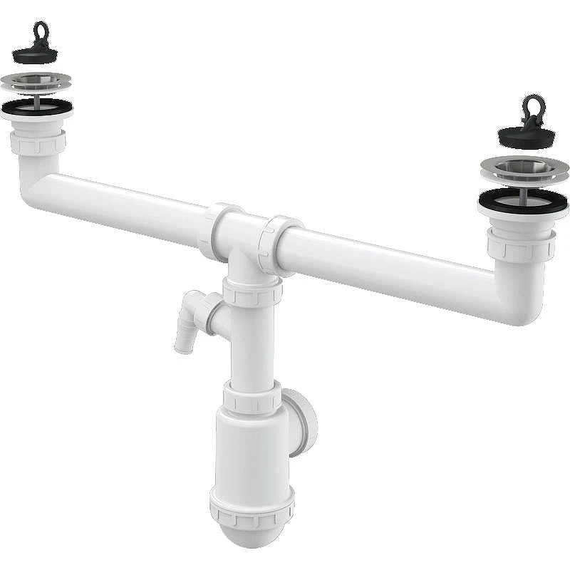 Сифон для кухонной мойки Alcaplast A449P-DN50/40 Белый