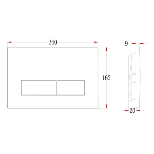 Кнопка смыва для инсталляции Veconi Flush FLV1-W цвет Белый глянцевый