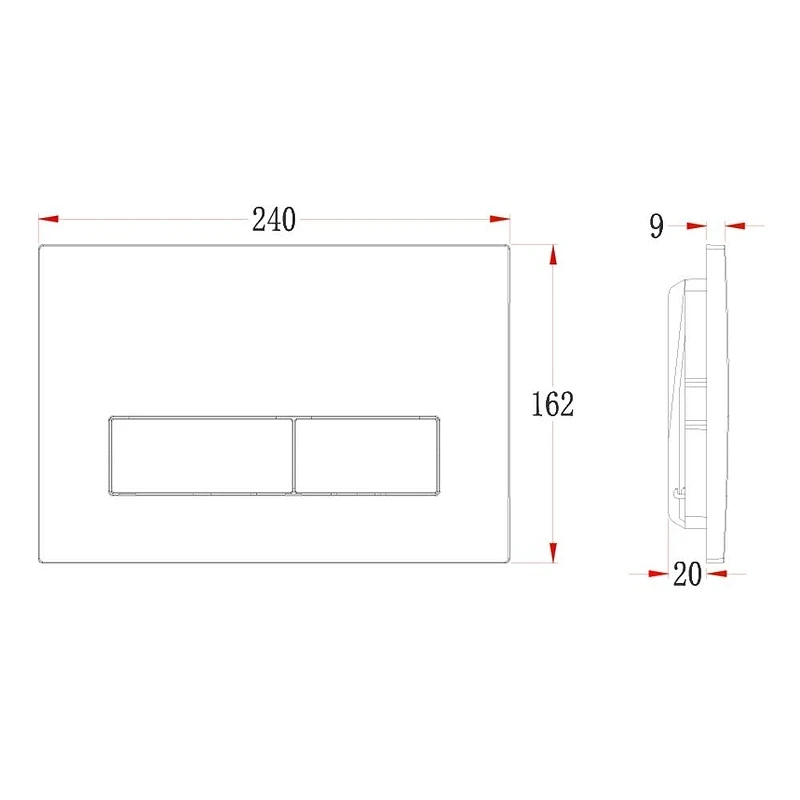Кнопка смыва для инсталляции Veconi Flush FLV1-W цвет Белый глянцевый