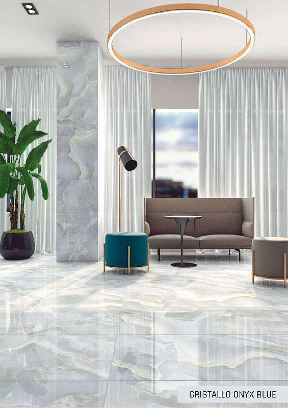 Керамогранит Maimoon Glossy Lusia White Endless 5334758 60х120 см белый для ванной комнаты, для кухни Индия