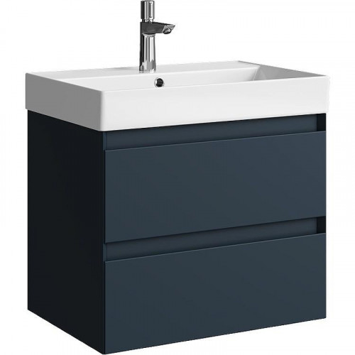 Тумба под раковину Aqwella Geometria 65 GE01652GRM подвесная Серая матовая