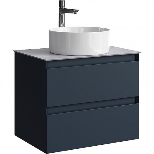 Тумба под раковину Aqwella Geometria 65 GE01652GRM подвесная Серая матовая