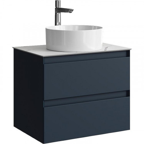 Тумба под раковину Aqwella Geometria 65 GE01652GRM подвесная Серая матовая