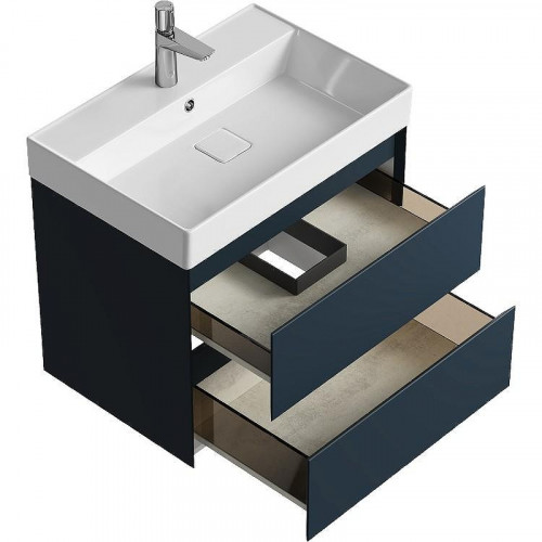 Тумба под раковину Aqwella Geometria 65 GE01652GRM подвесная Серая матовая