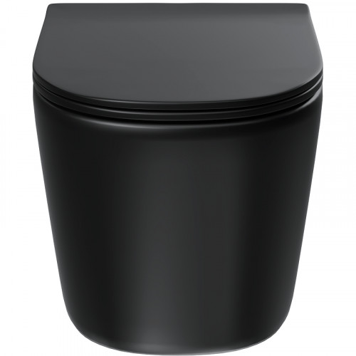 Унитаз Grossman Tornado GR-4477BMSQ подвесной Черный матовый с сиденьем Микролифт фаянс подвесной