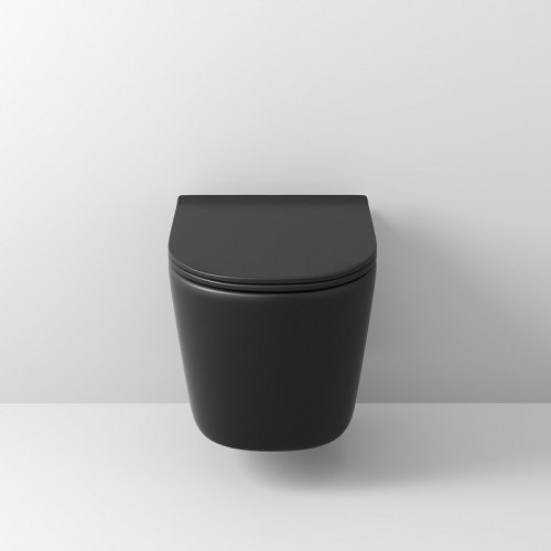 Унитаз Grossman Tornado GR-4477BMSQ подвесной Черный матовый с сиденьем Микролифт фаянс подвесной