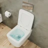 Комплект унитаза с инсталляцией Point Меркурий 886914SIOO+PN41831 с сиденьем Микролифт и клавишей смыва Хром глянцевый