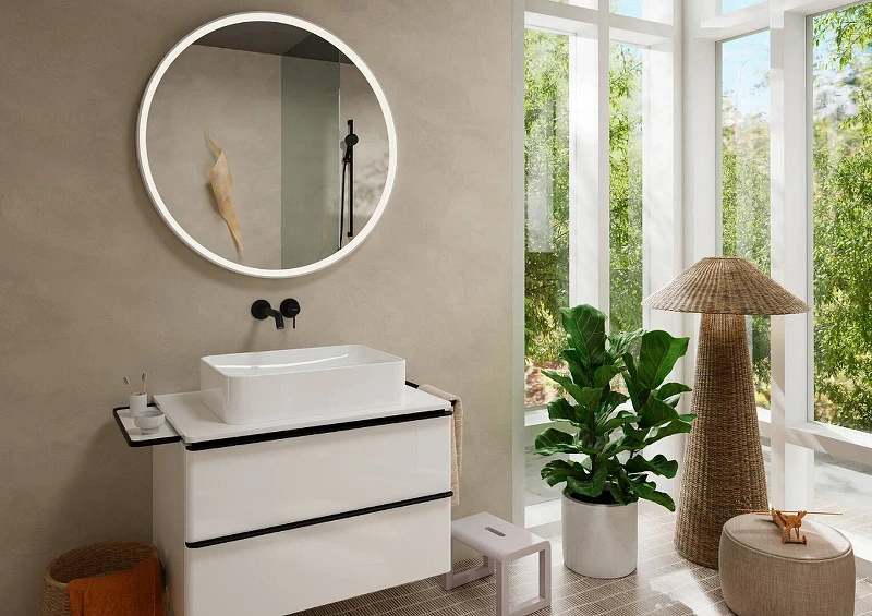 Смеситель для раковины Hansgrohe Tecturis S 73351670 Черный матовый латунь встраиваемый