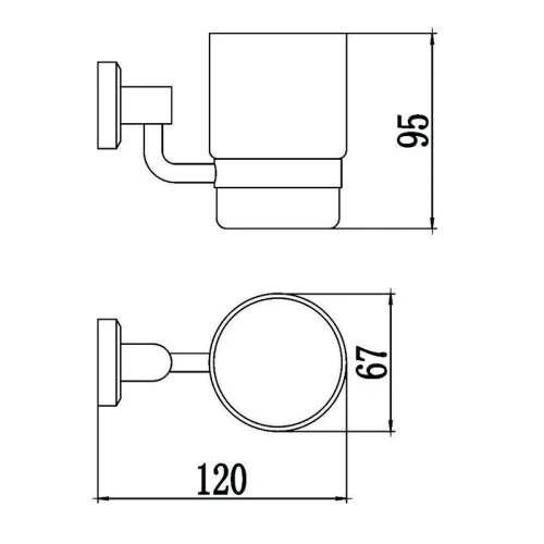 Стакан для зубных щеток Savol S-009558 цвет Хром