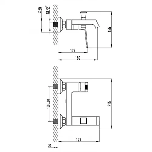 Смеситель для ванны Azario Exquisite AZ-VSN238340C цвет Хром