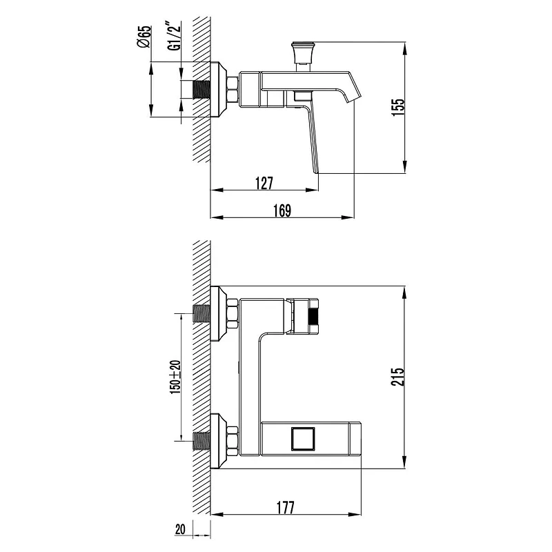 Смеситель для ванны Azario Exquisite AZ-VSN238340C цвет Хром