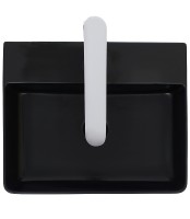Раковина WeltWasser Elbach 21733 MB 50 10000004505 Черная матовая фаянс накладная