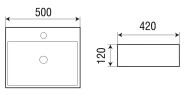 Раковина WeltWasser Elbach 21733 MB 50 10000004505 Черная матовая фаянс накладная