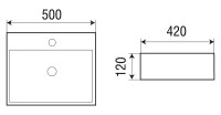 Раковина WeltWasser Elbach 21733 MB 50 10000004505 Черная матовая фаянс накладная