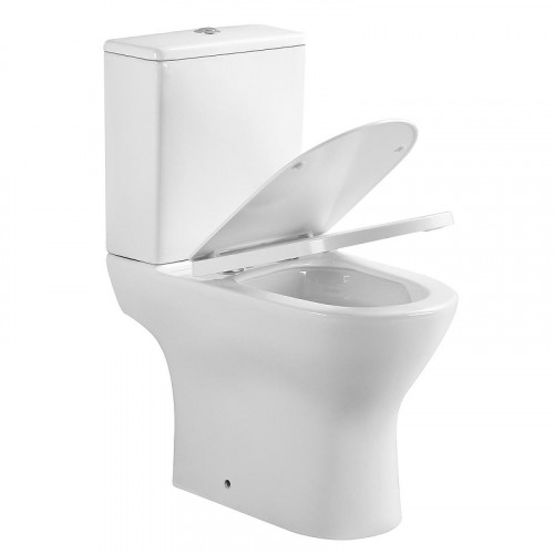 Унитаз компакт Azario Mist AZ-45T цвет Белый с бачком и сиденьем Микролифт