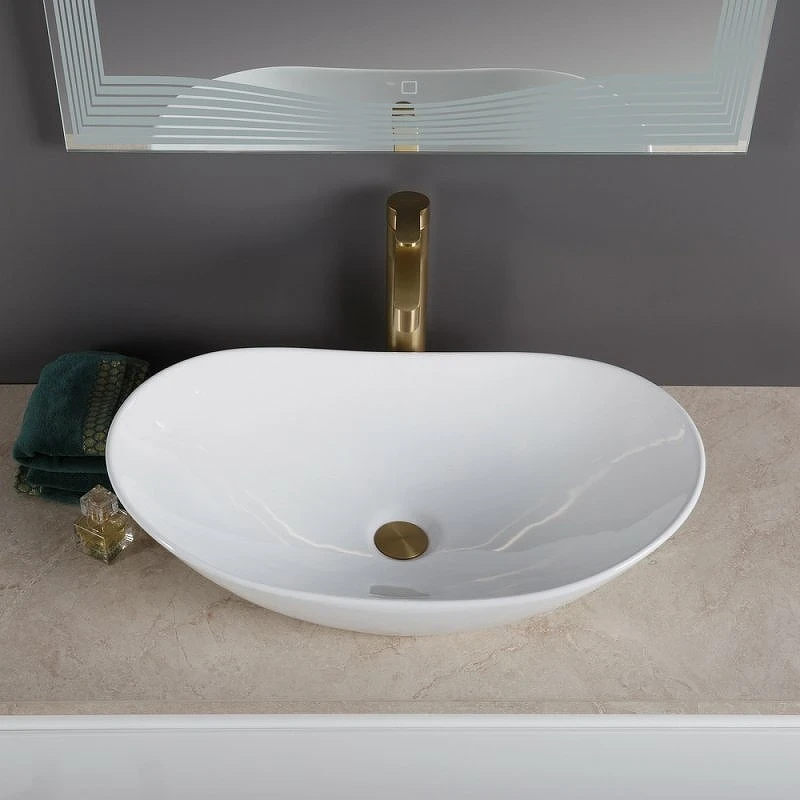 Раковина-чаша BelBagno 60 BB1404 Белая фаянс накладная